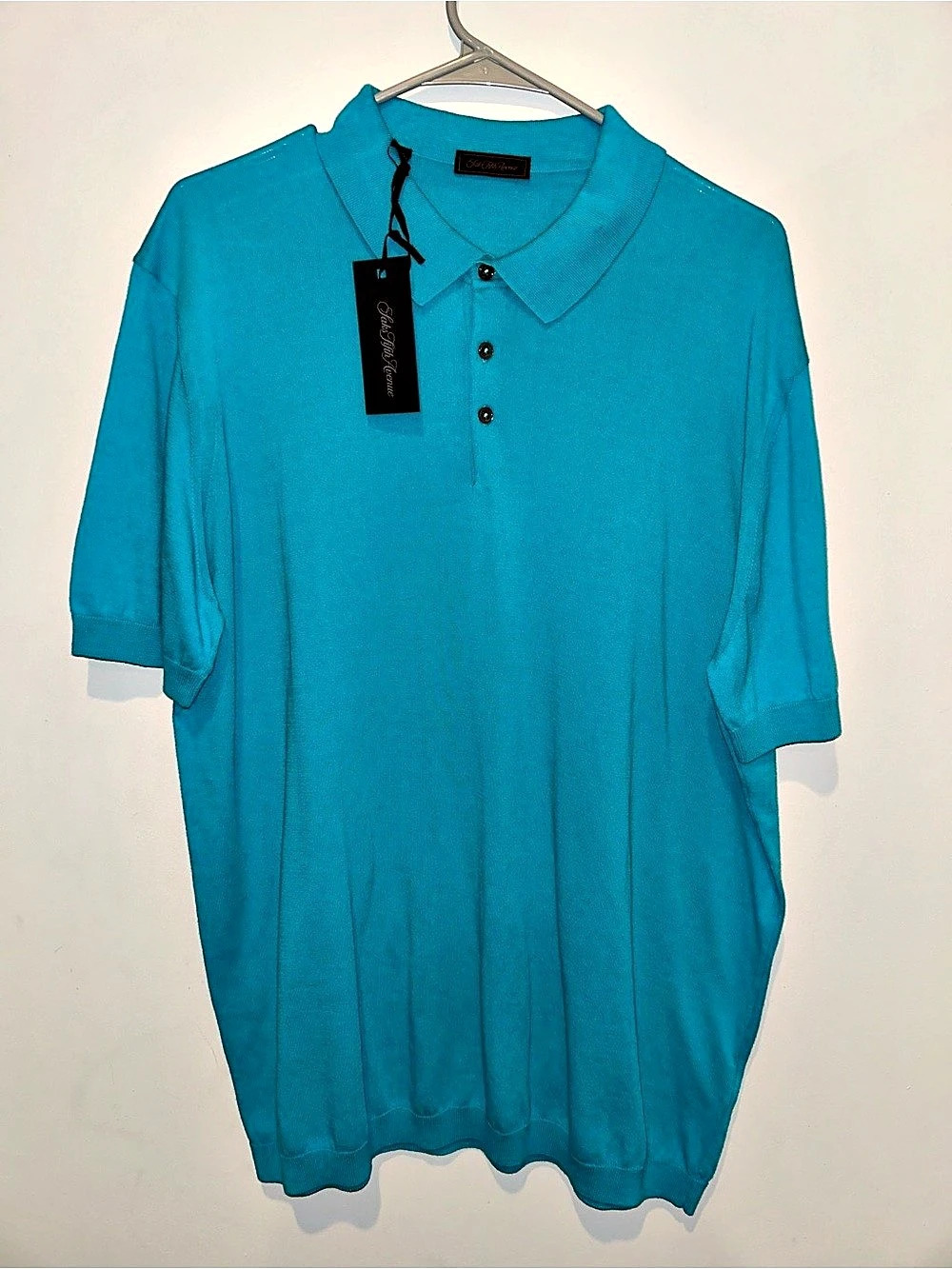 Saks Fifth Avenue Blue Polo Shirt NWT
